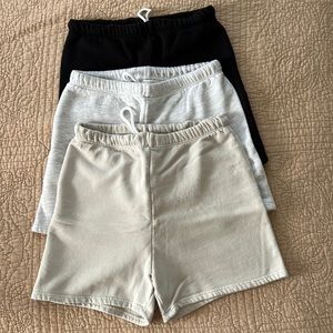 JOAH BROWN XS/S high waisted sweat shorts/comfy shorts with drawstring! *3 PACK*